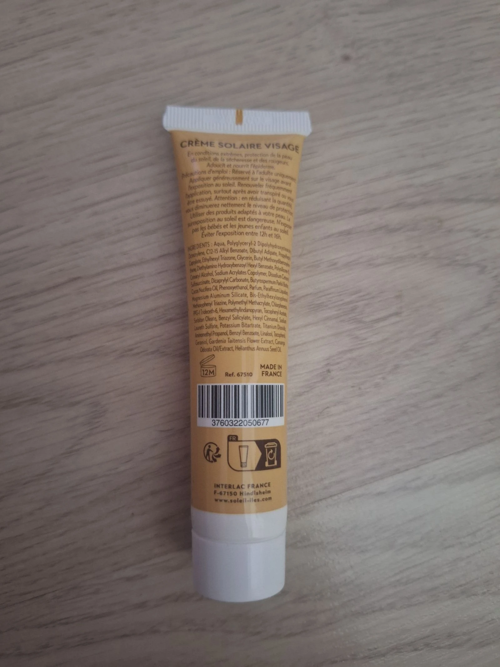 Crema protectora para el rostro 30 spf 40ml nueva Soleil des îles – photo 2